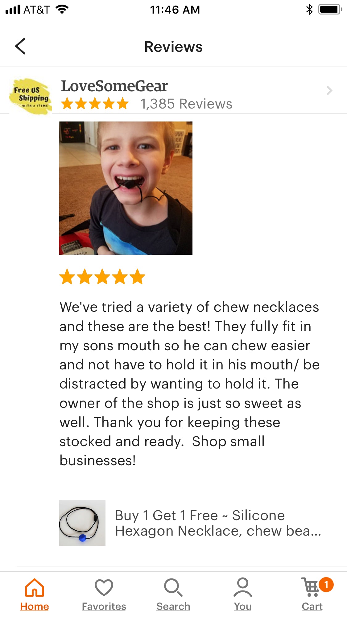 Hexagon Chewy Necklace