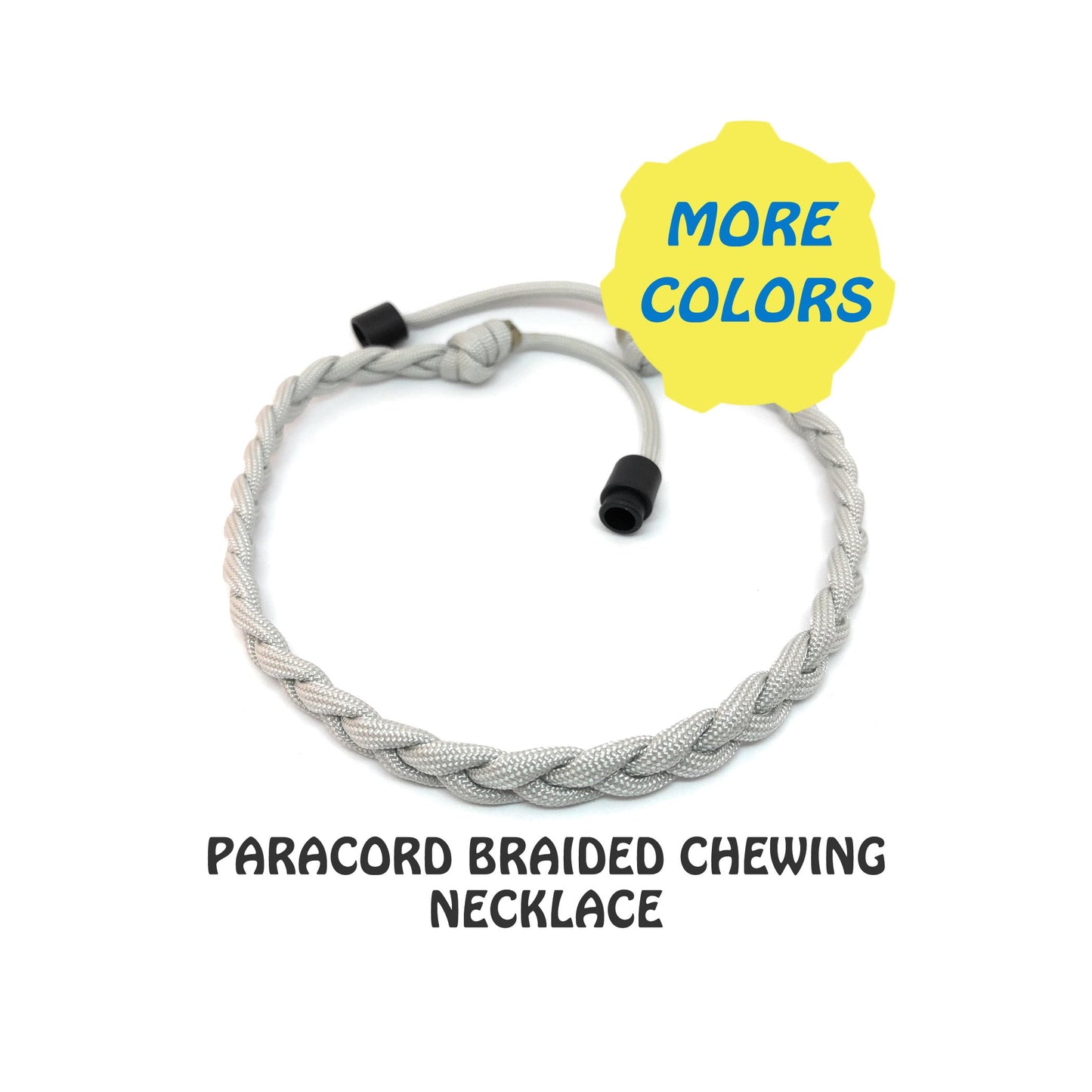 6 PACK Paracord Braid Chew Necklace - Breakaway clasp
